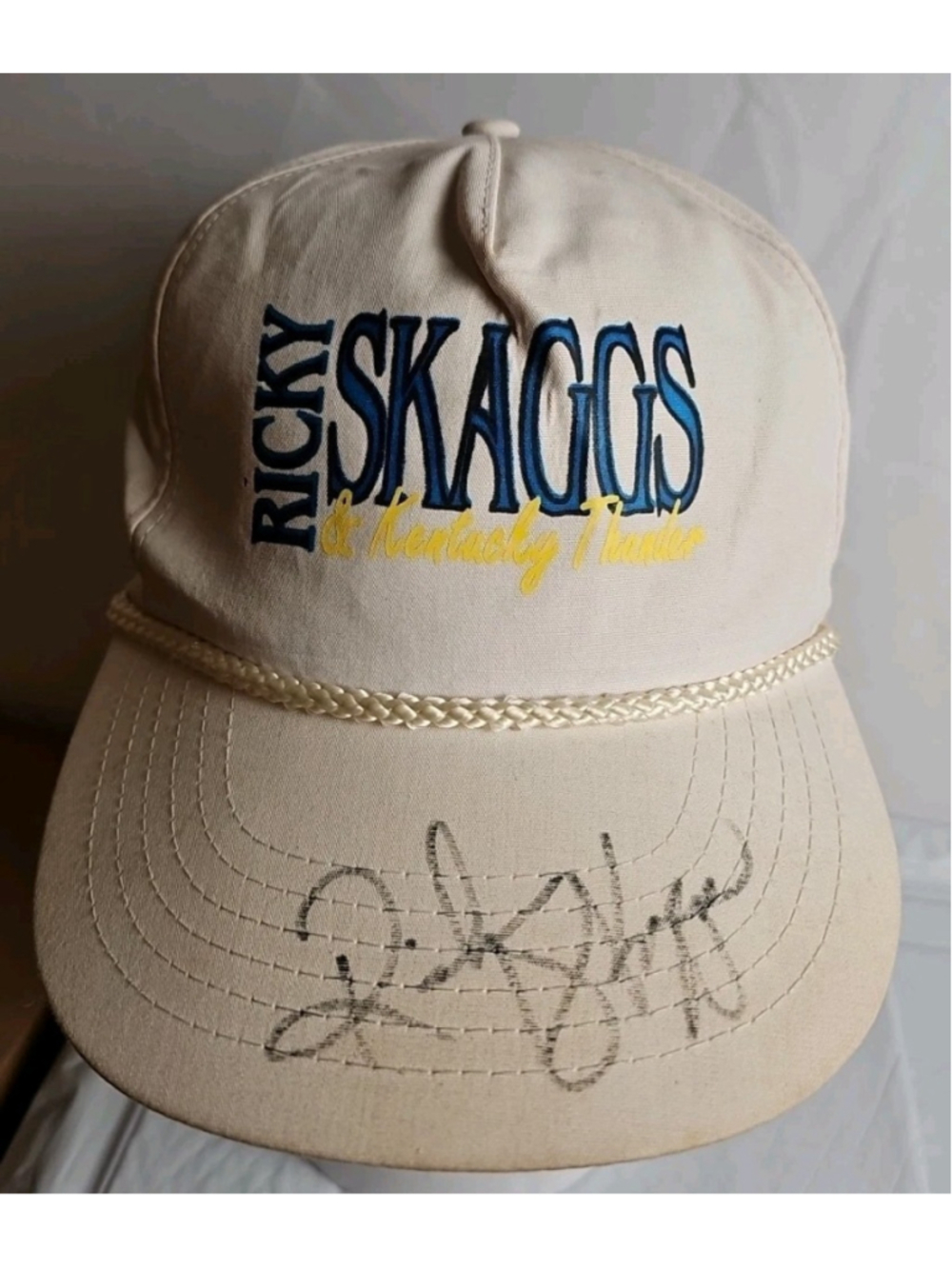 Vintage Ricky Skaggs & Kentucky Thunder Autographed Signed Hat Snapback Adjust